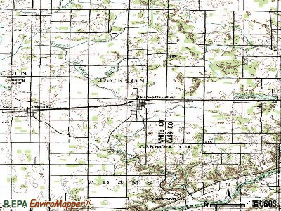 Burnettsville topographic map