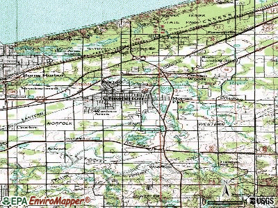 Chesterton topographic map