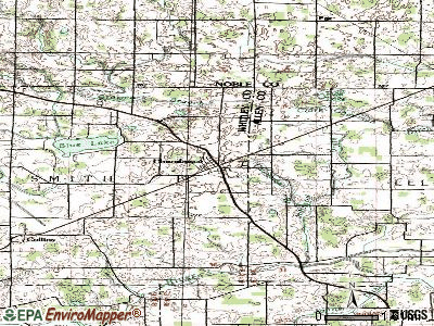 Churubusco topographic map