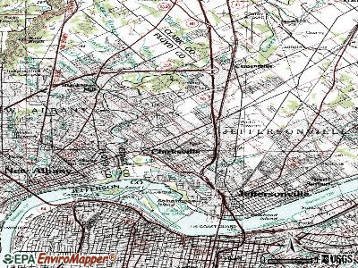 Clarksville topographic map