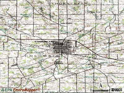 Corunna topographic map