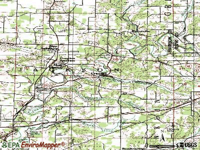 Crandall topographic map