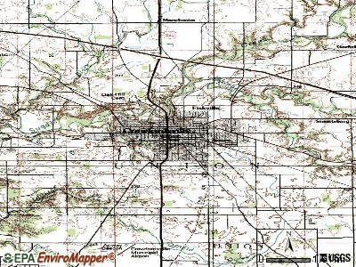Crawfordsville topographic map