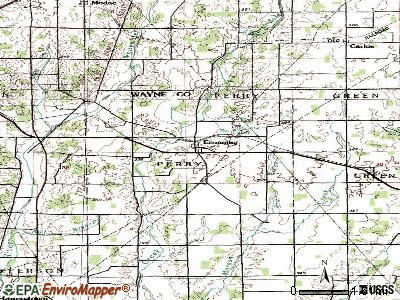 Economy topographic map