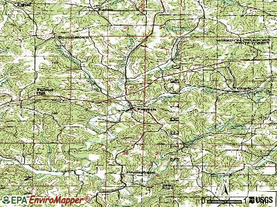English topographic map