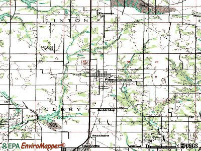 Farmersburg topographic map
