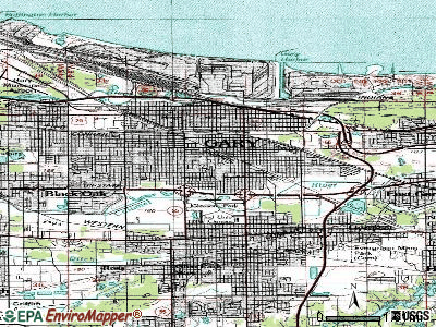 Gary topographic map