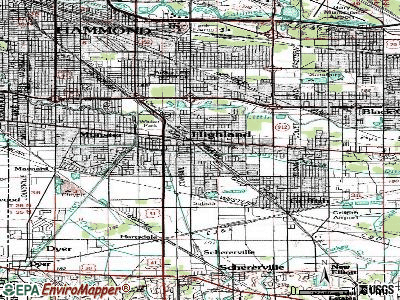 Highland topographic map