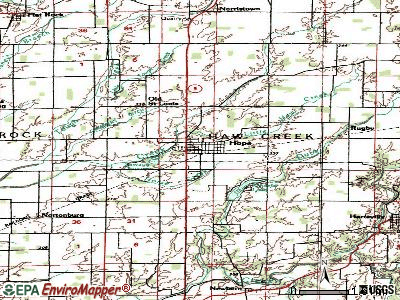Hope topographic map