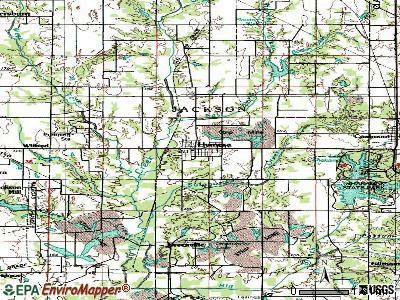 Hymera topographic map