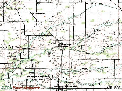Ladoga topographic map