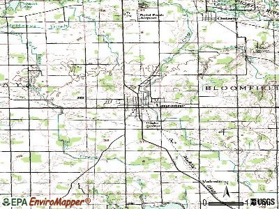 Lagrange topographic map