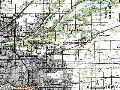 Lawrence topographic map