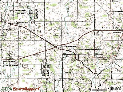 Losantville topographic map