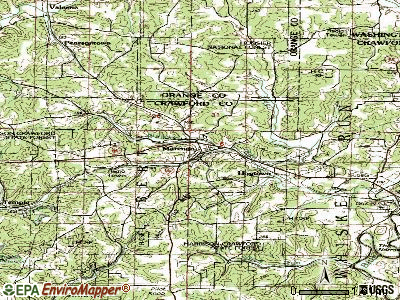Marengo topographic map