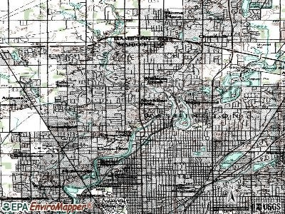 Meridian Hills topographic map