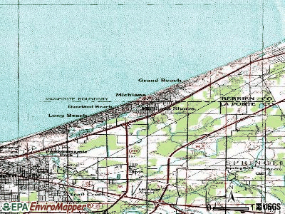 Michiana Shores topographic map