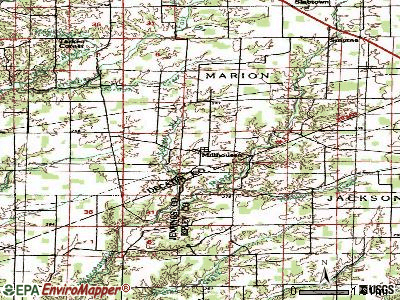 Millhousen topographic map