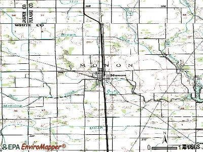 Monon topographic map