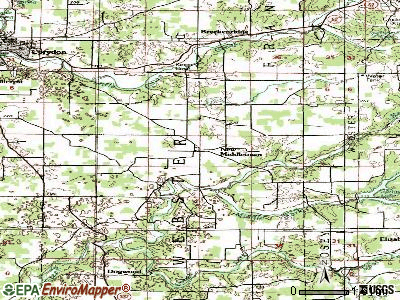 New Middletown topographic map