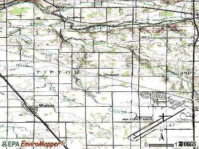 Onward topographic map