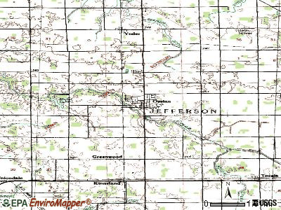 Ossian topographic map