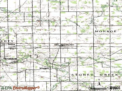 Parker City topographic map