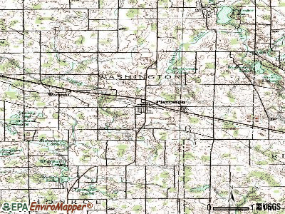 Pierceton topographic map
