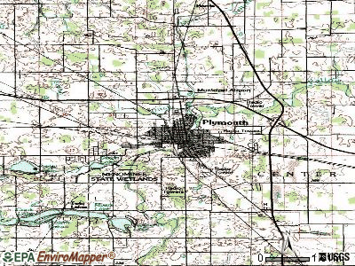 Plymouth topographic map