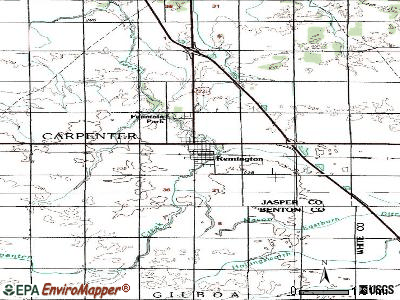 Remington topographic map