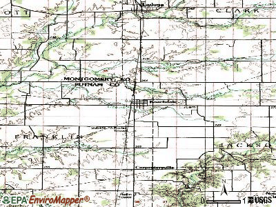 Roachdale topographic map