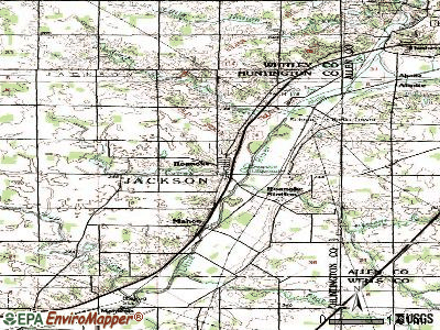 Roanoke topographic map