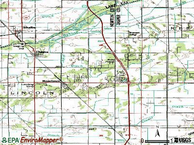 Roselawn topographic map