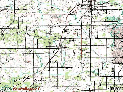 Somerville topographic map