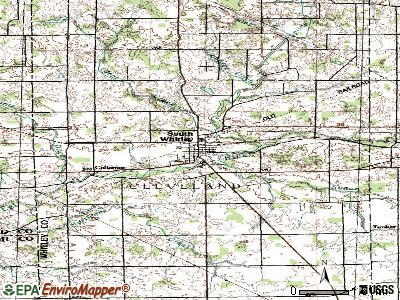 South Whitley topographic map