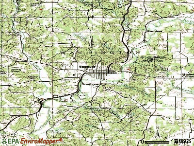 Spencer topographic map