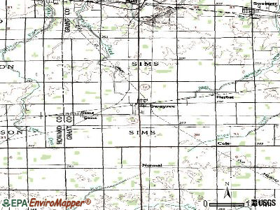 Swayzee topographic map