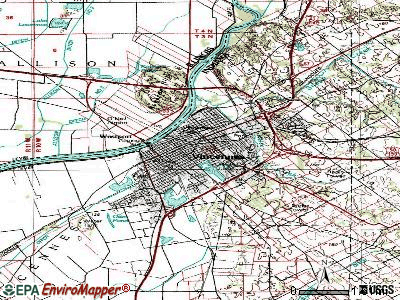 Vincennes topographic map