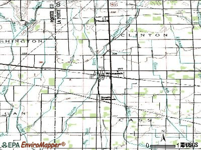 Wanatah topographic map
