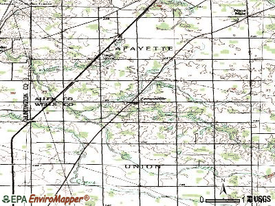 Zanesville topographic map