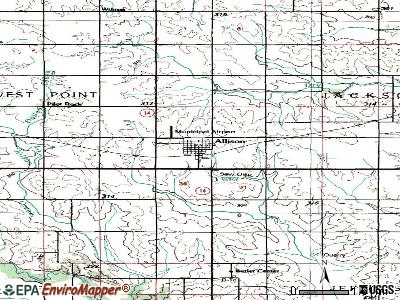 Allison topographic map