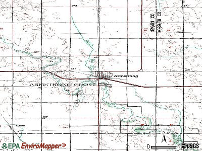 Athelstan topographic map