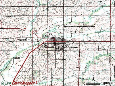 Atlantic topographic map