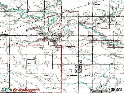 Auburn topographic map