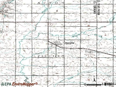 Aurelia topographic map
