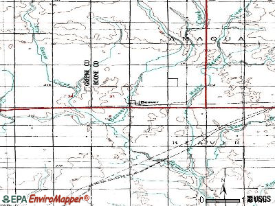 Beaver topographic map