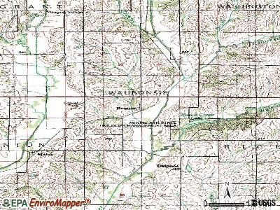 Benton topographic map