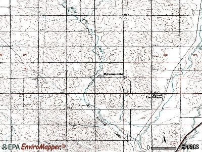 Brunsville topographic map