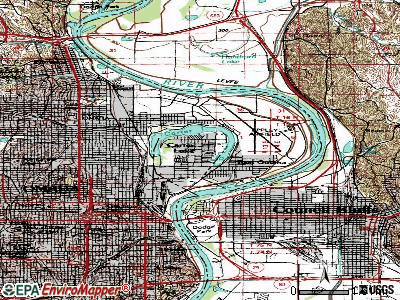 Carter Lake topographic map