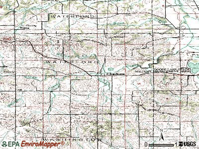 Charlotte topographic map